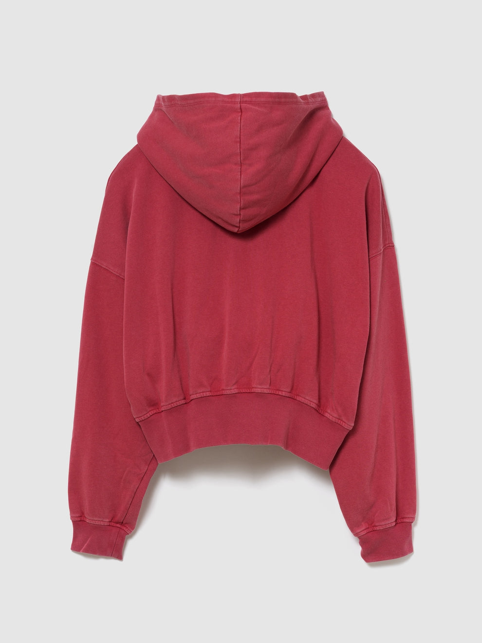 French Terry Oversized Gap Logo Zip Hoodie in chakra red, product-only back view