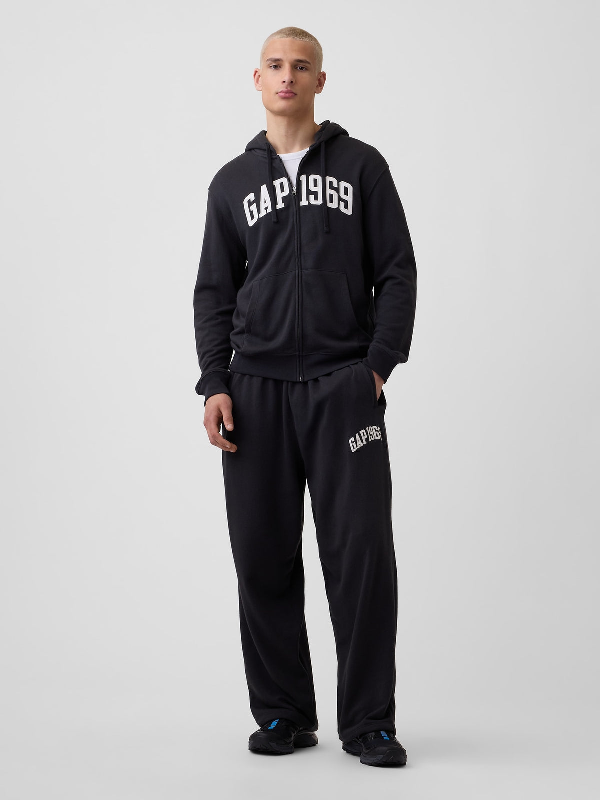 French Terry Baggy Gap 1969 Logo Sweat Pants - moonless night