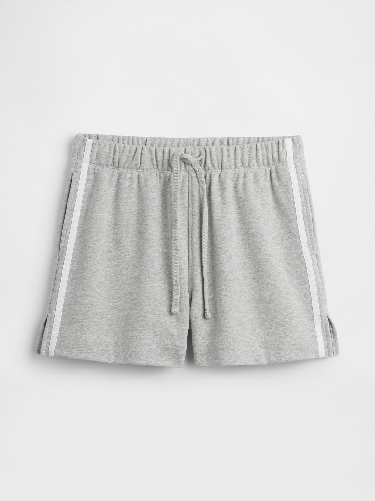 Gap Relaxed Stripe French Terry Shorts in Grey, product-only front view