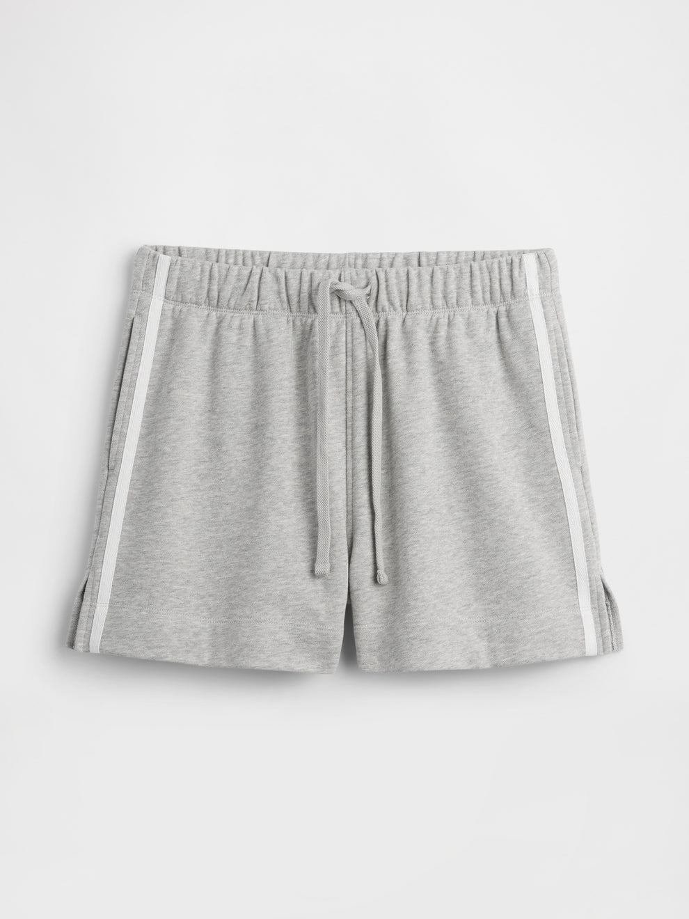 Gap Relaxed Stripe French Terry Shorts in Grey, product-only front view
