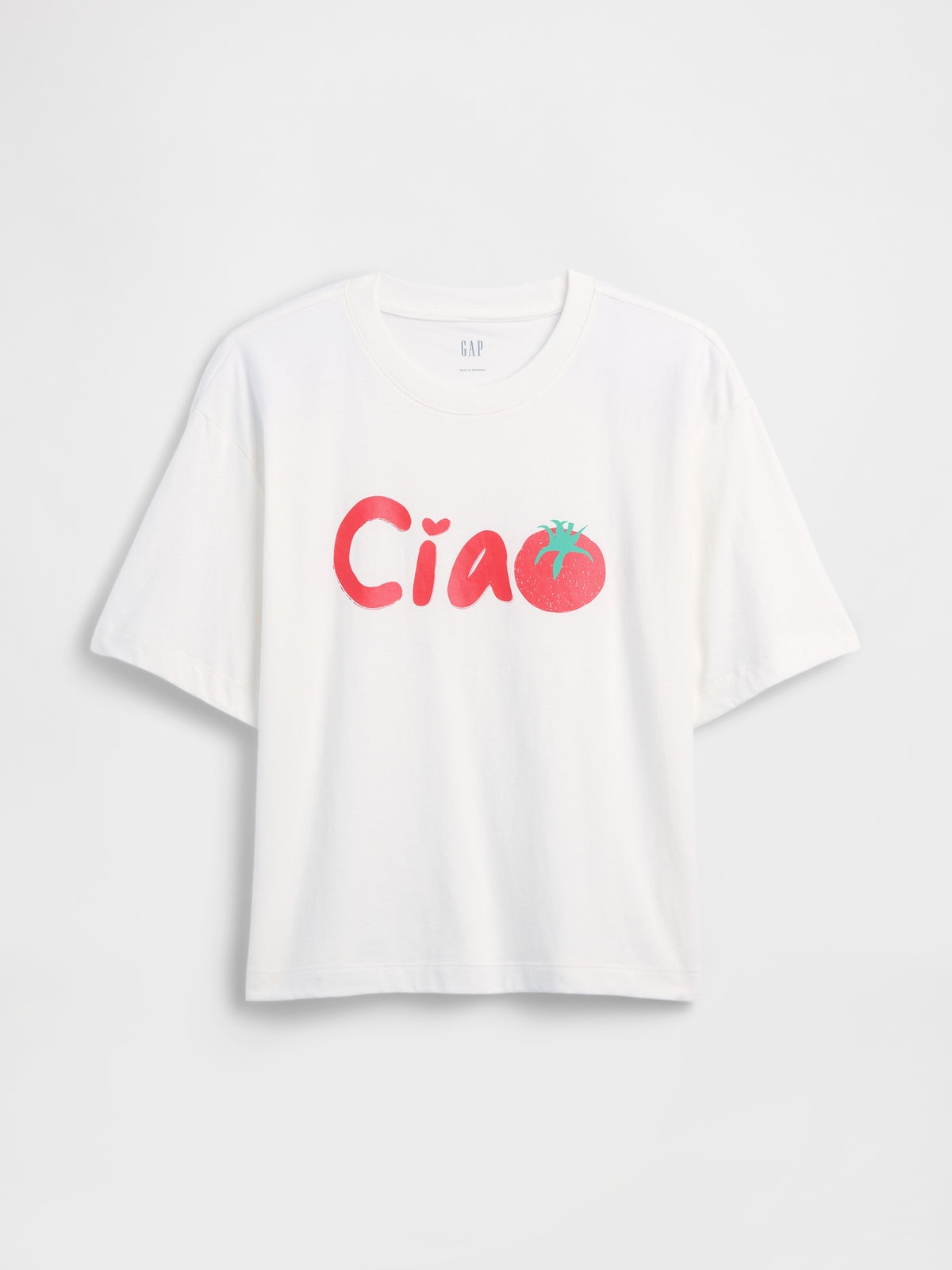 Gap Boxy Graphic T-Shirt in Heirloom tomatoes, product-only front view
