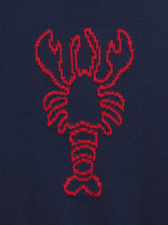 Gap Rollneck Intarsia Sweater in Lobster print, lobster graphic detail