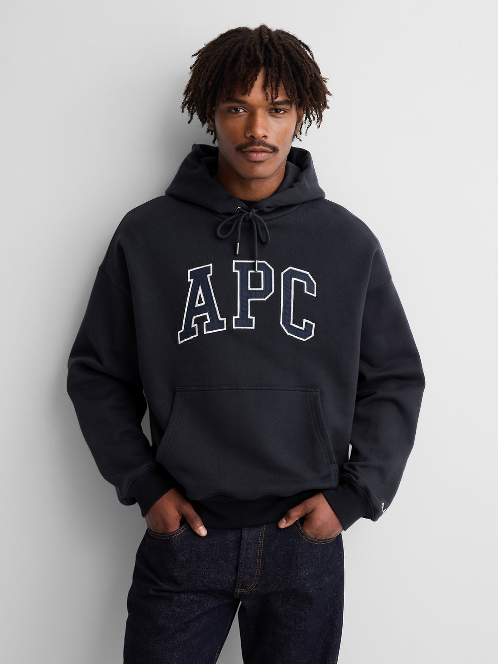 Gap × A.P.C. Extra Heavyweight Logo Hoodie - New classic navy - Z