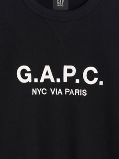 Gap × A.P.C. Heavyweight Logo Sweatshirt - Black - AV4_Z