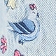 Light wash embroidered