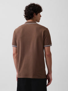 Gap Logo Pique Polo Shirt - buffalo brown