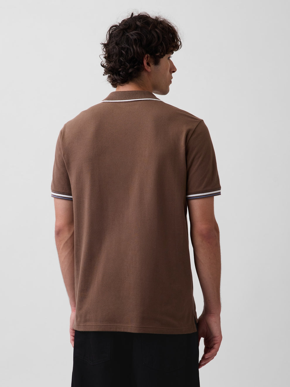 Gap Logo Pique Polo Shirt - buffalo brown