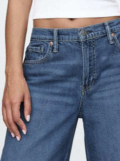 Mid Rise UltraSoft Baggy Jeans - Medium indigo