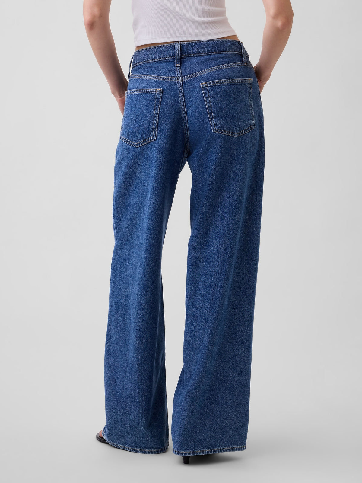 Mid Rise UltraSoft Baggy Jeans - Medium indigo