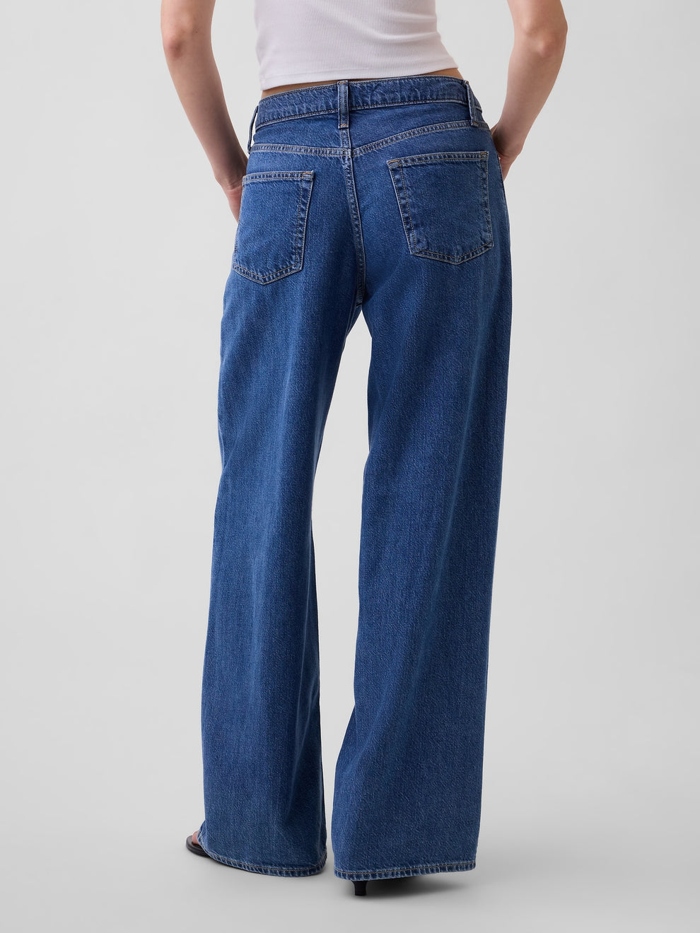 Mid Rise UltraSoft Baggy Jeans - Medium indigo