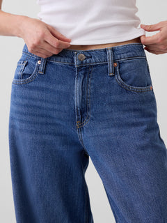 Mid Rise UltraSoft Baggy Jeans - Medium indigo