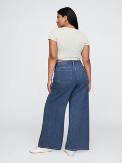Mid Rise UltraSoft Baggy Jeans - Medium indigo