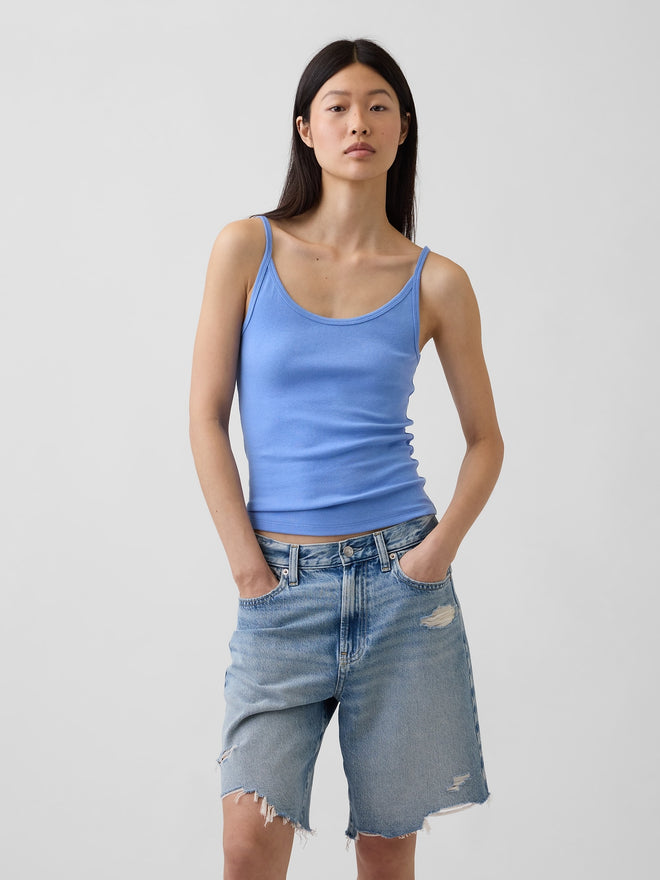 Modern Crop Cami - Moore blue