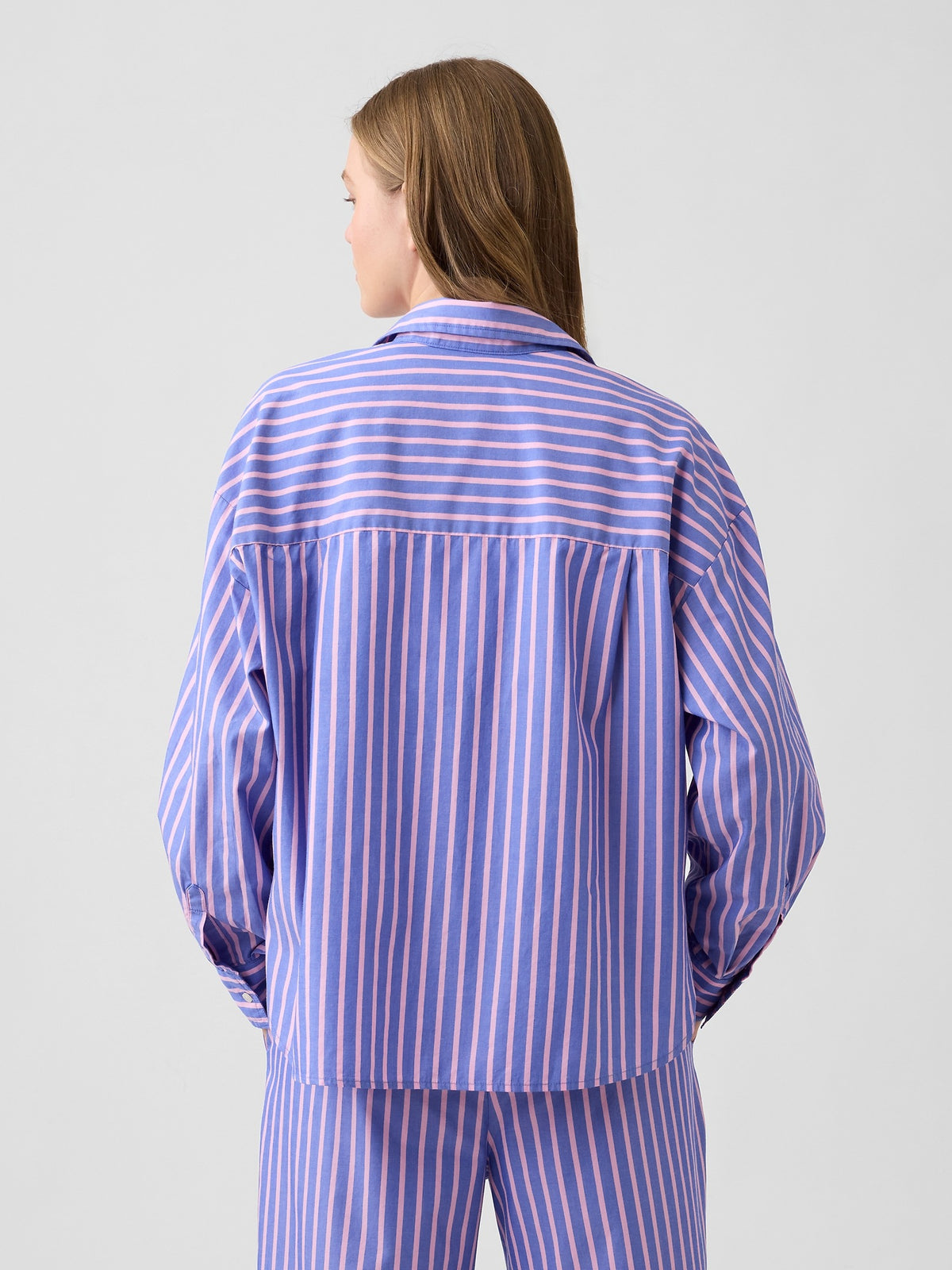 Oversized Shirt in Poplin - Dazzling blue
