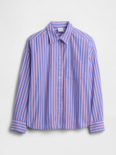 Oversized Shirt in Poplin - Dazzling blue