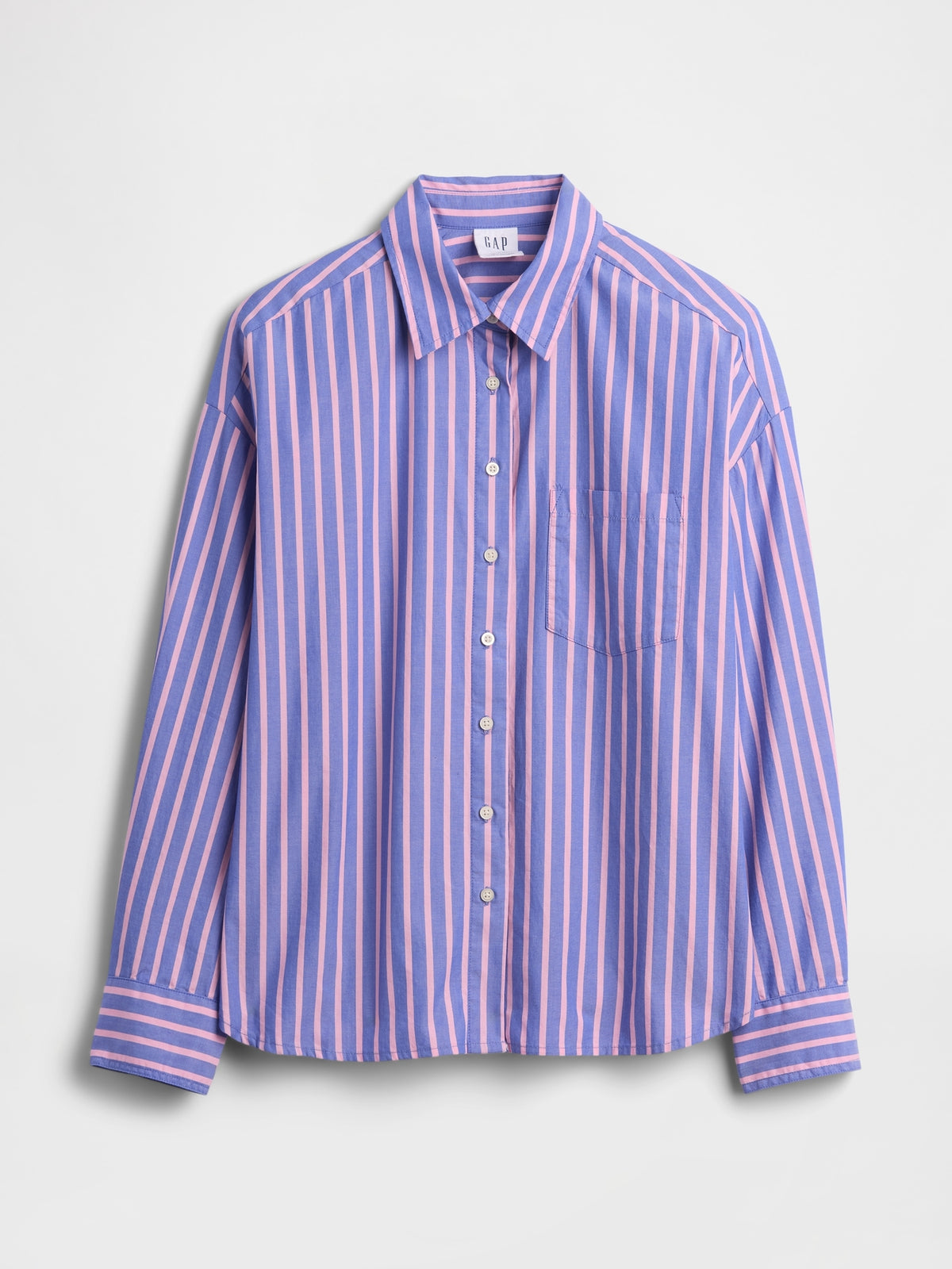 Oversized Shirt in Poplin - Dazzling blue