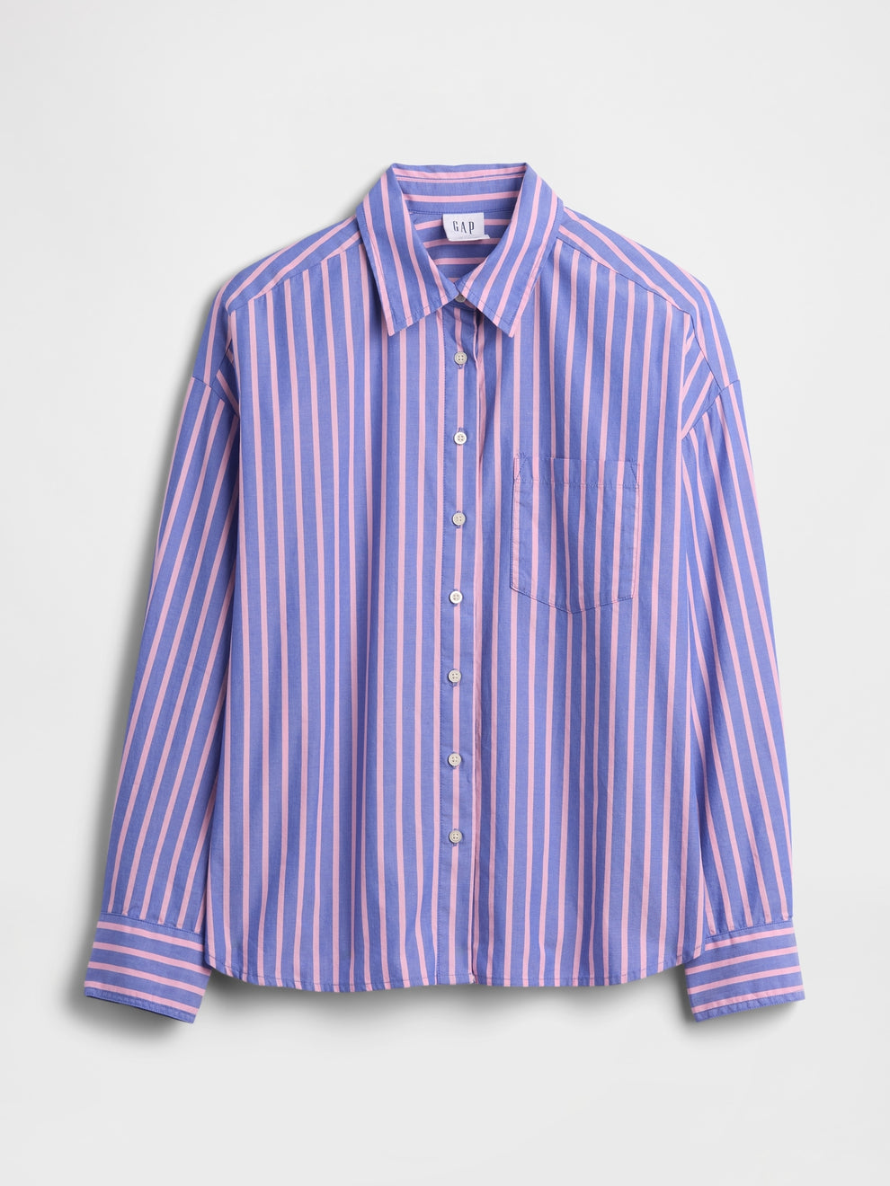 Oversized Shirt in Poplin - Dazzling blue