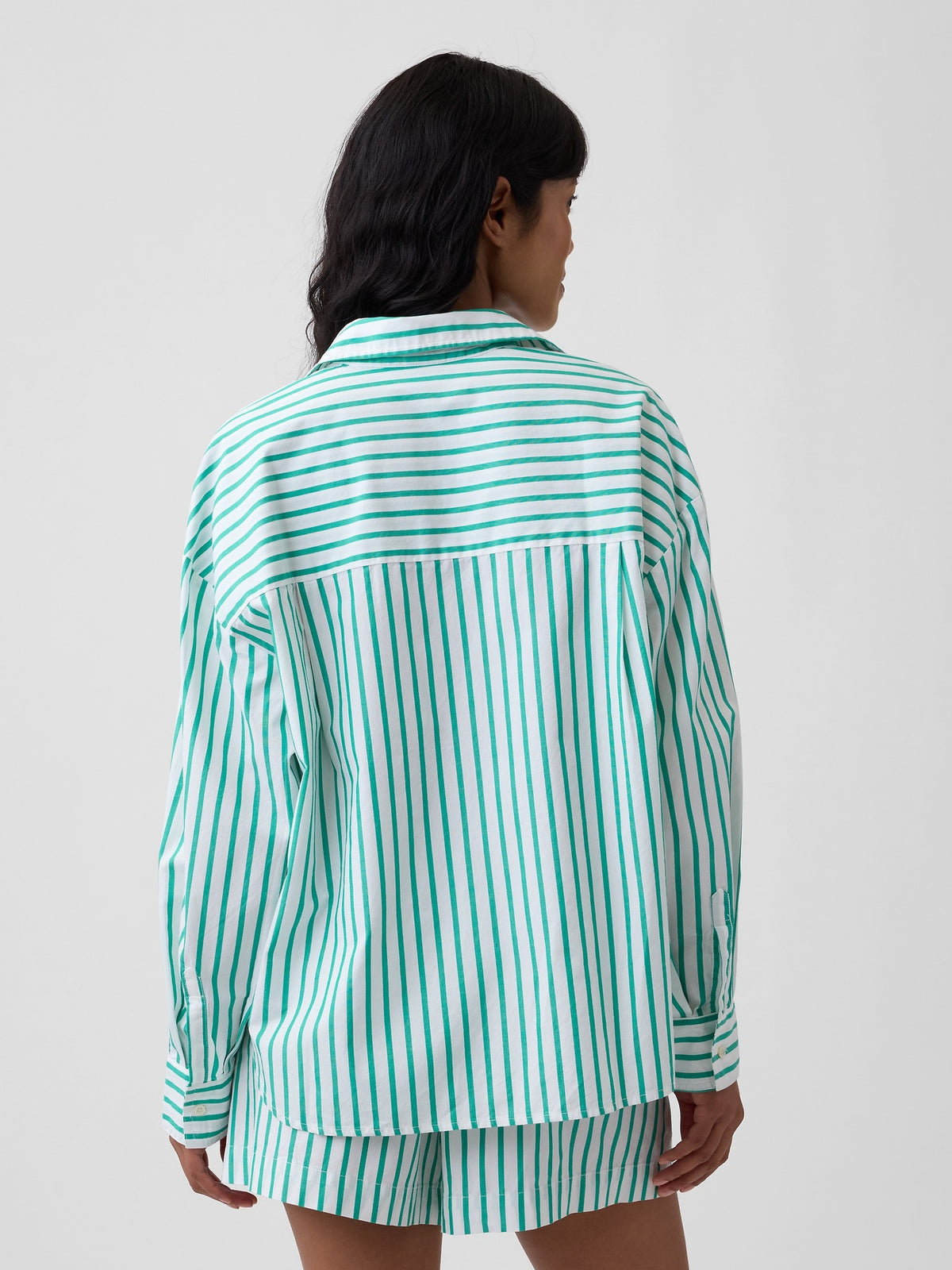 Oversized Shirt in Poplin - Deluxe green