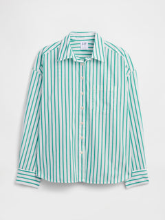 Oversized Shirt in Poplin - Deluxe green