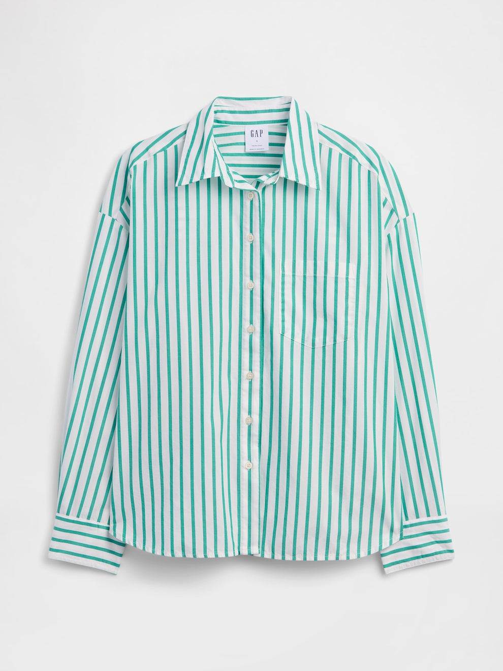 Oversized Shirt in Poplin - Deluxe green