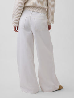 Low Slung UltraSoft Extra Baggy Jeans - Fresh white