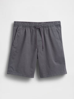 Gap 7" Twill Easy Shorts in soft black, product-only front view