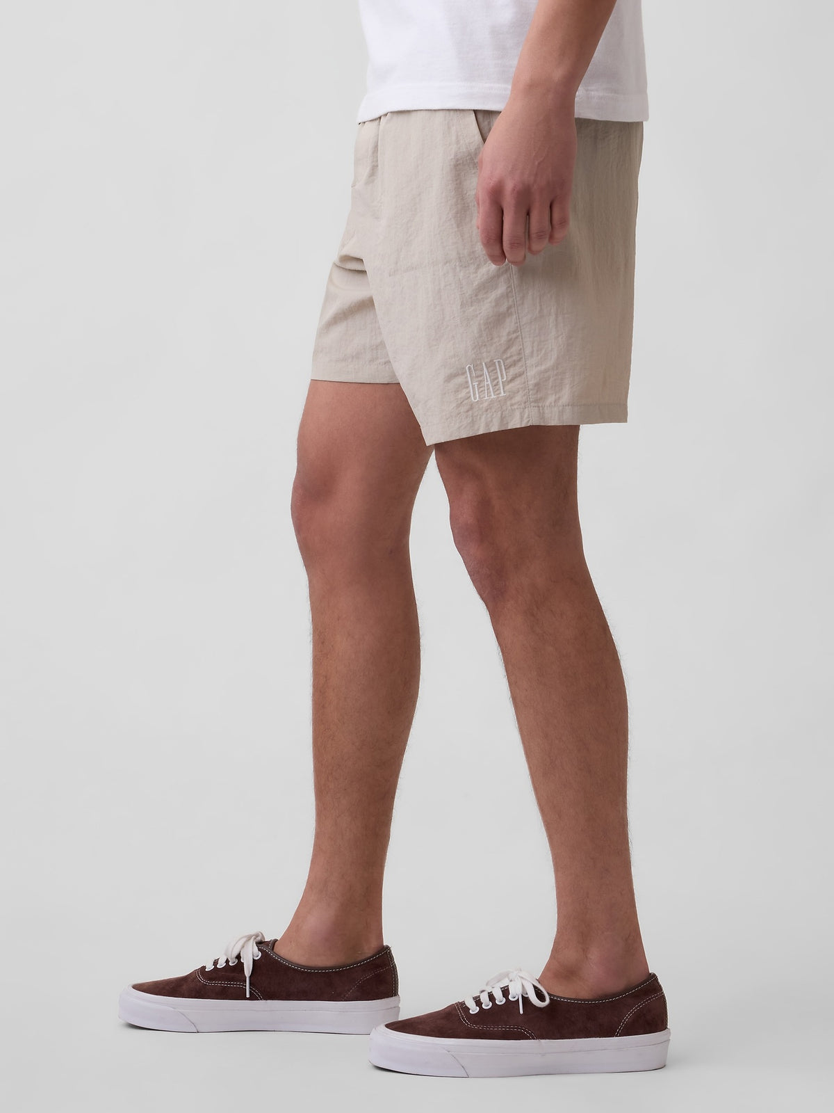 100% Recycled 7" Nylon Shorts - COBBLESTONE