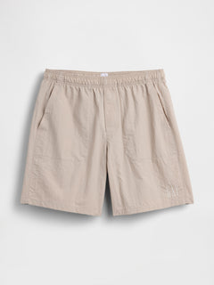 100% Recycled 7" Nylon Shorts - COBBLESTONE