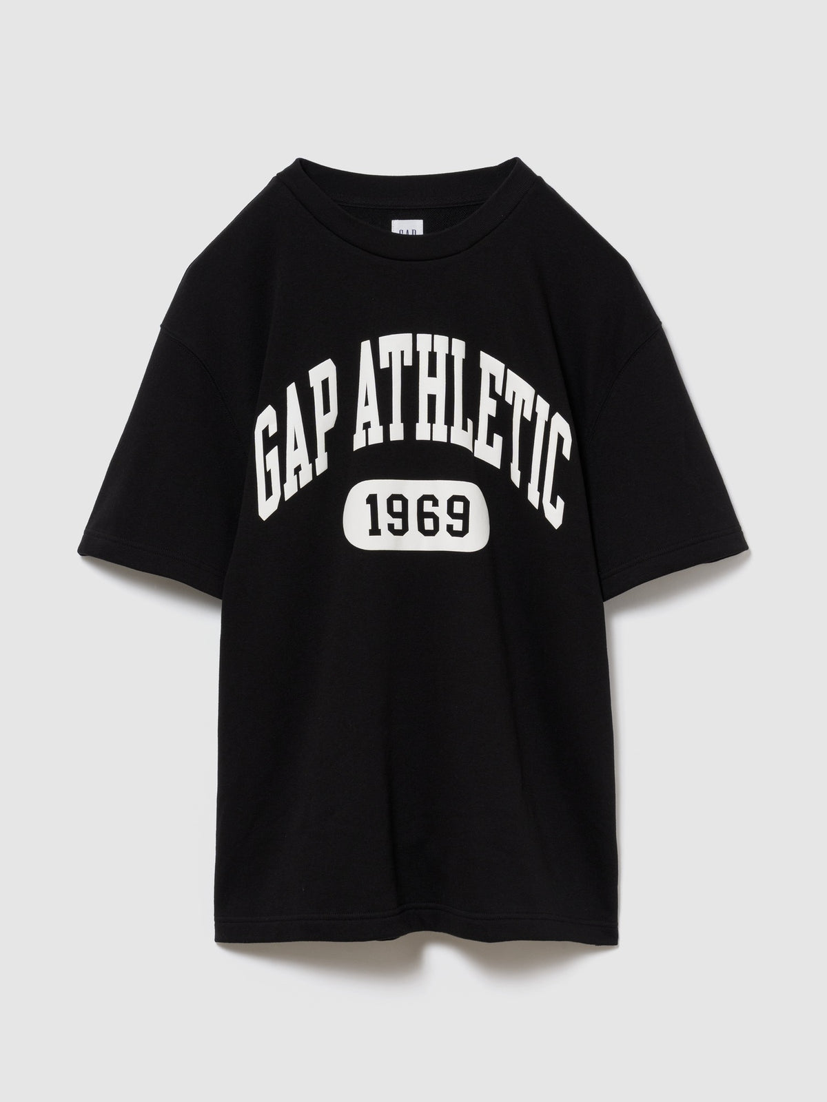 Relaxed French Terry Graphic T-Shirt - BLACK
