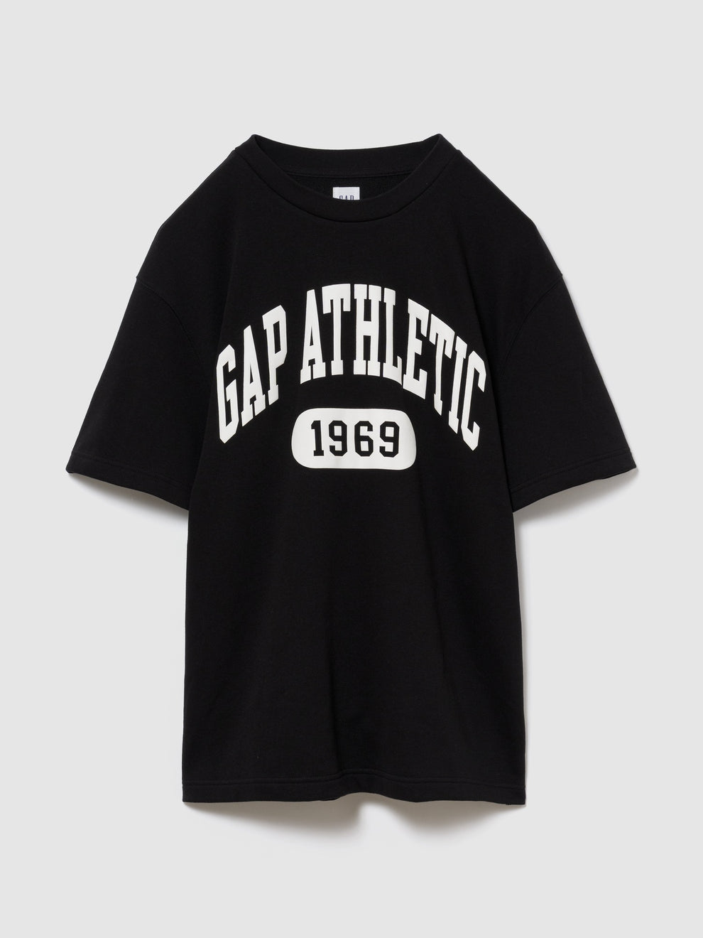 Relaxed French Terry Graphic T-Shirt - BLACK