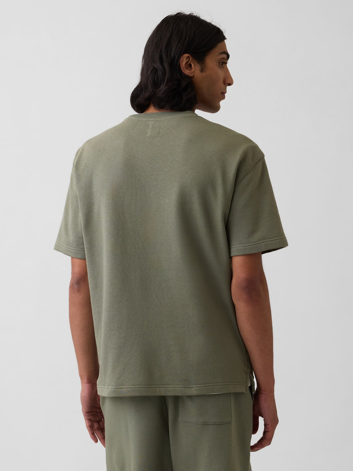 Relaxed French Terry Graphic T-Shirt - green