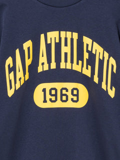 Relaxed French Terry Graphic T-Shirt - vintage navy