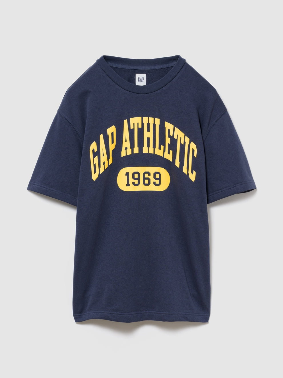 Relaxed French Terry Graphic T-Shirt - vintage navy