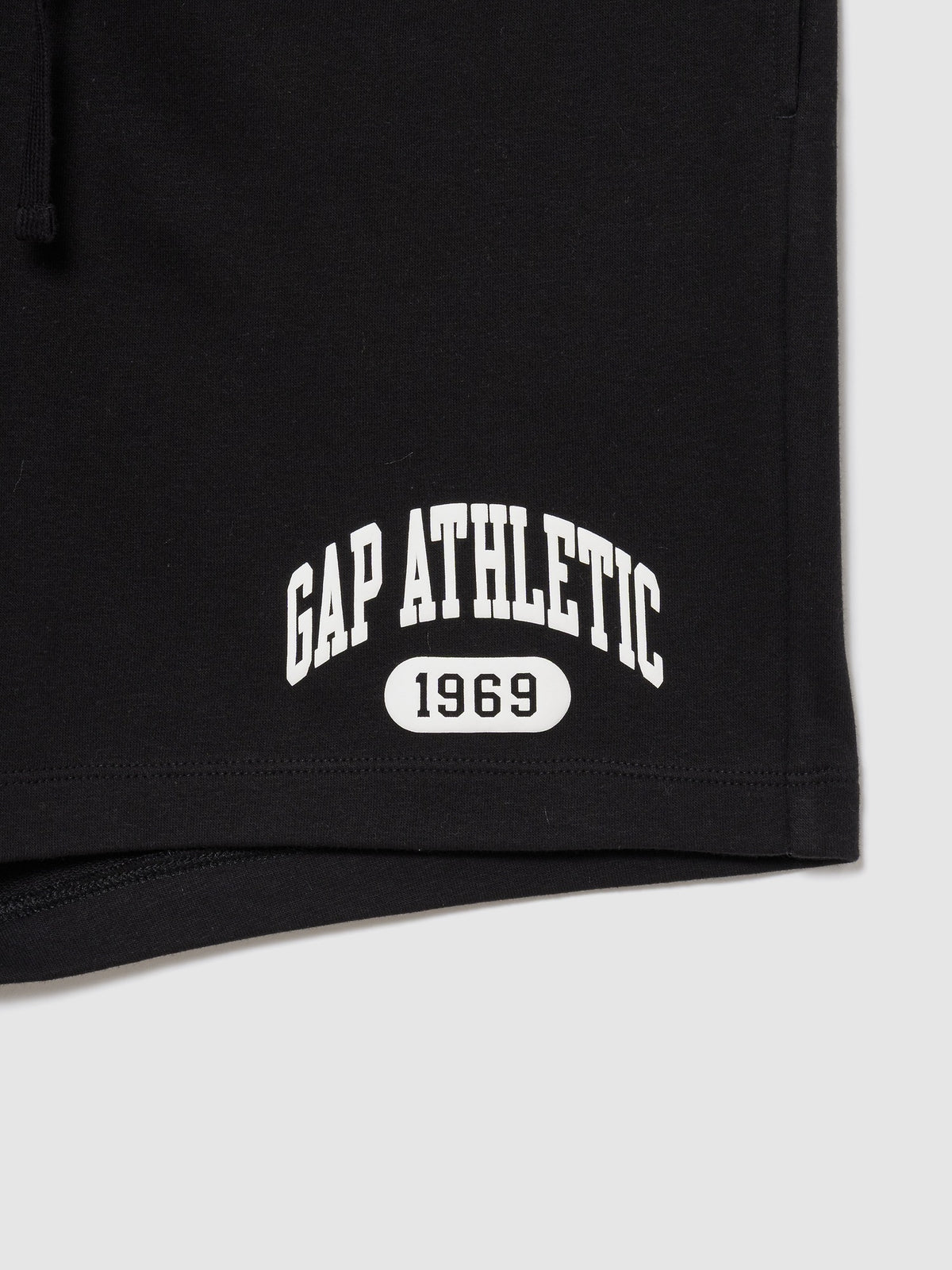 Relaxed French Terry Graphic Shorts - BLACK