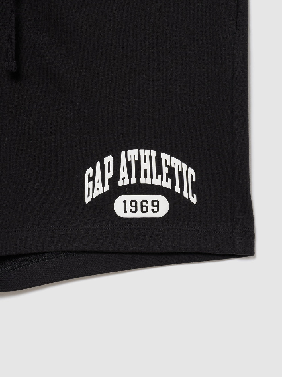 Relaxed French Terry Graphic Shorts - BLACK