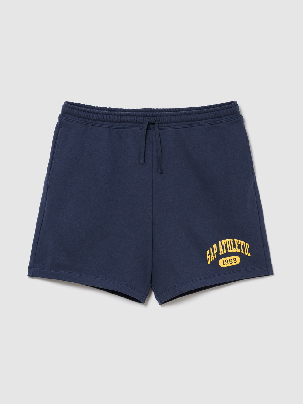 Relaxed French Terry Graphic Shorts - vintage navy