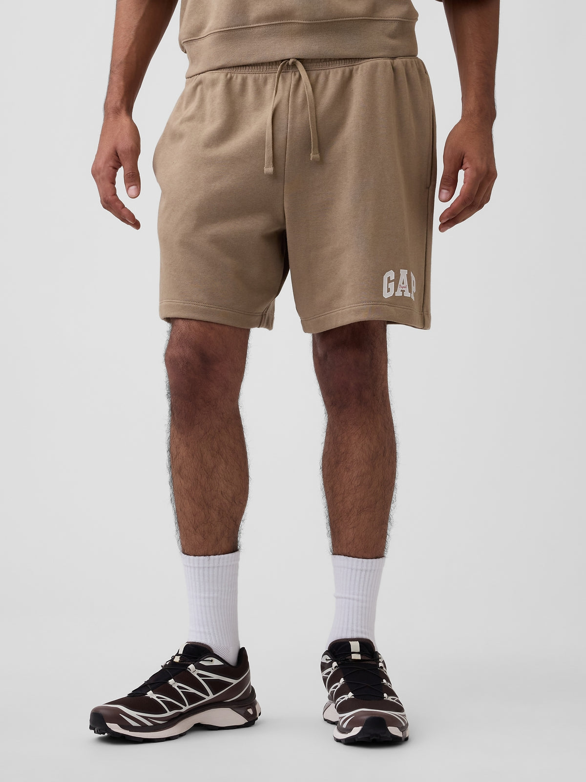 Relaxed Gap Logo French Terry Shorts - BEACHWOOD