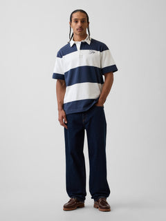 Relaxed Gap Logo Rugby Shirt - vintage navy