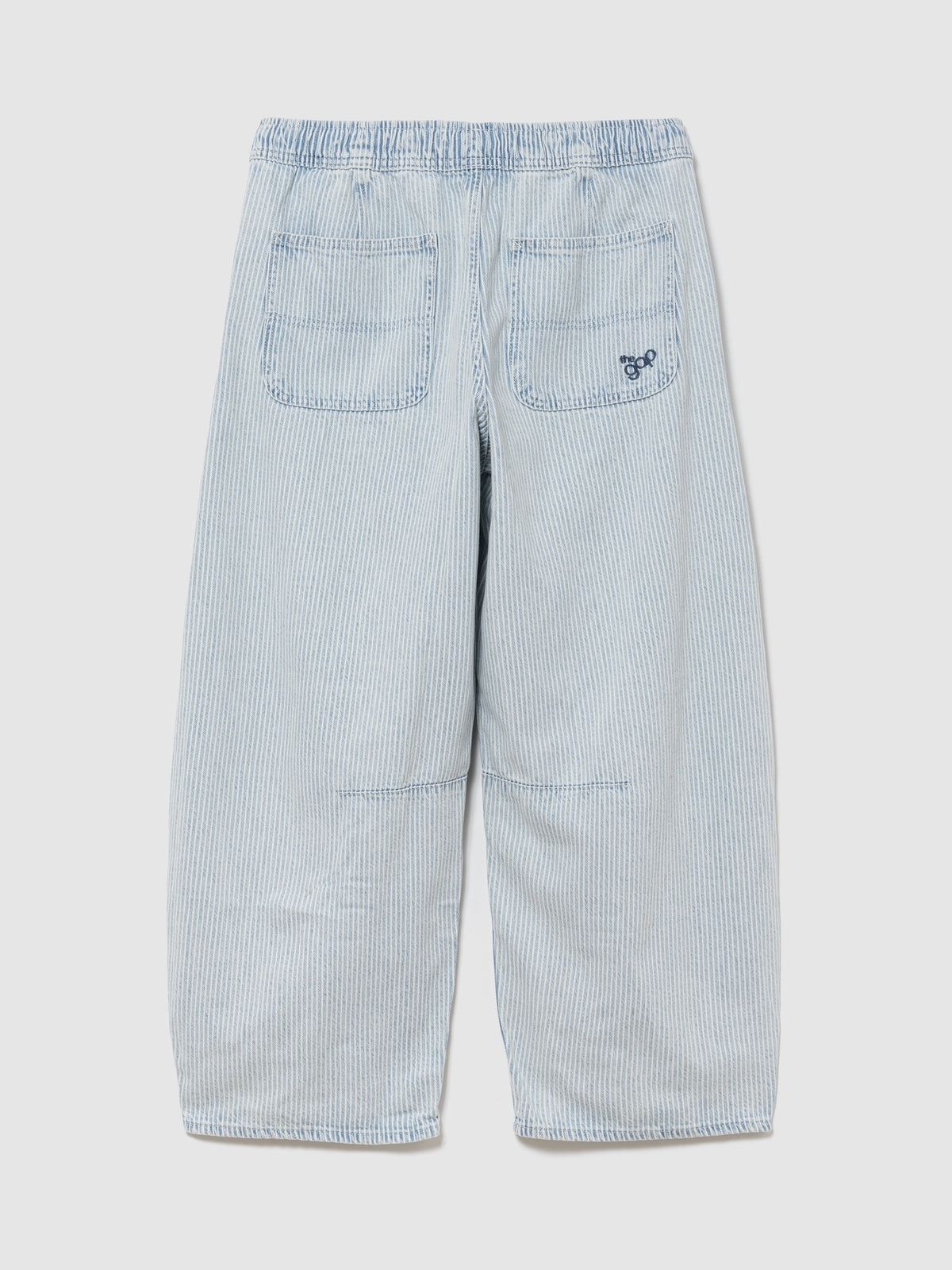 Gap UltraSoft Horseshoe Jeans in blue railroad stripe, product-only back view