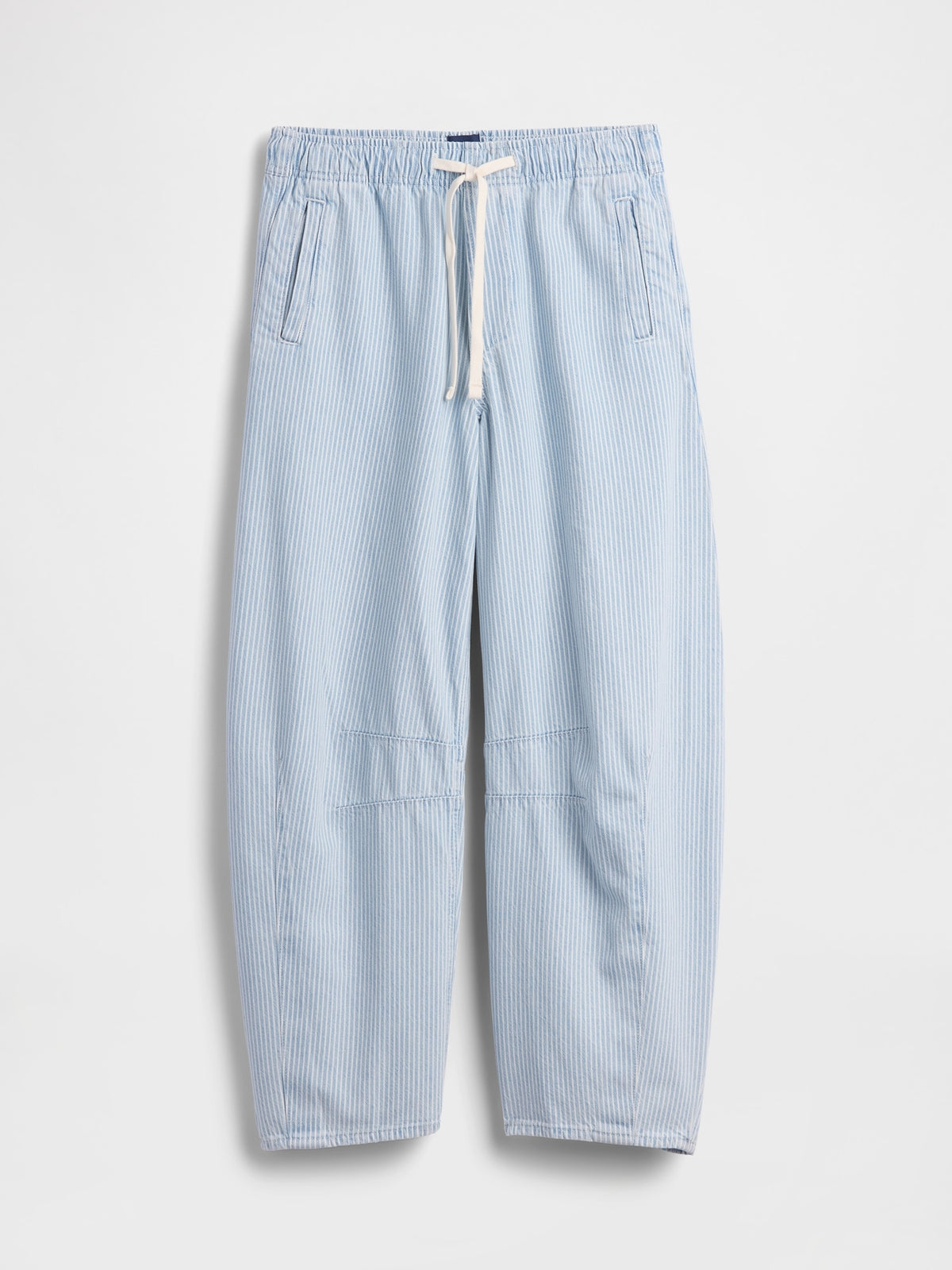 Gap UltraSoft Horseshoe Jeans in blue railroad stripe, product-only front view