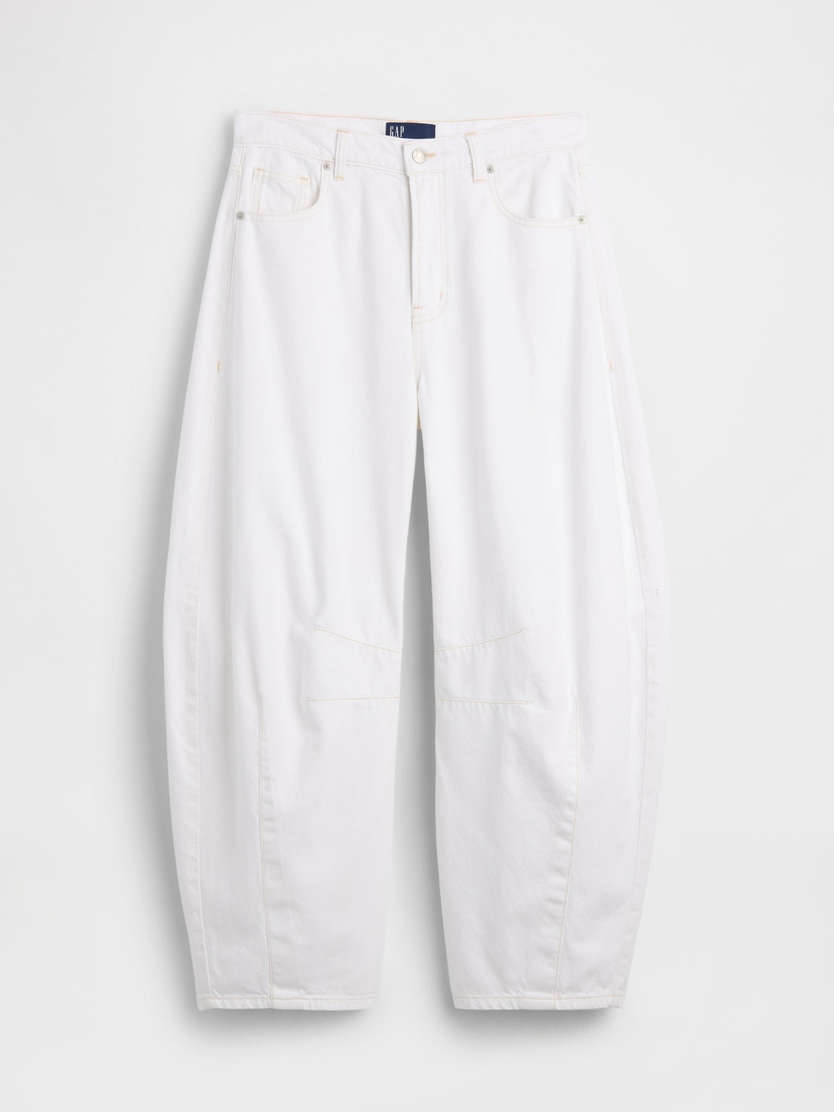 Gap High Rise UltraSoft Horseshoe Jeans in new off white, product-only front view