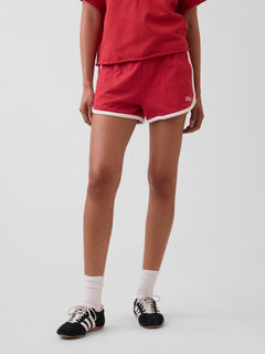 French Terry Logo Dolphin Shorts - chakra red