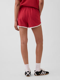 French Terry Logo Dolphin Shorts - chakra red