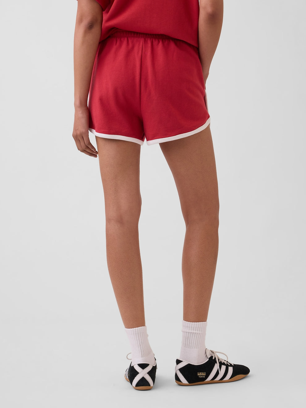 French Terry Logo Dolphin Shorts - chakra red