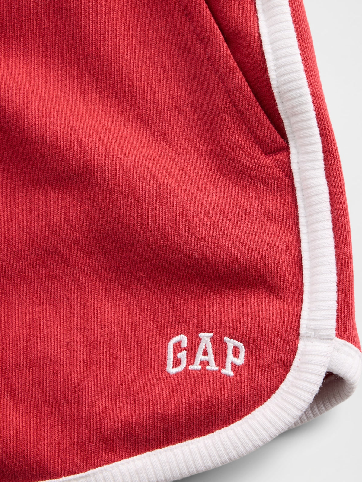 French Terry Logo Dolphin Shorts - chakra red