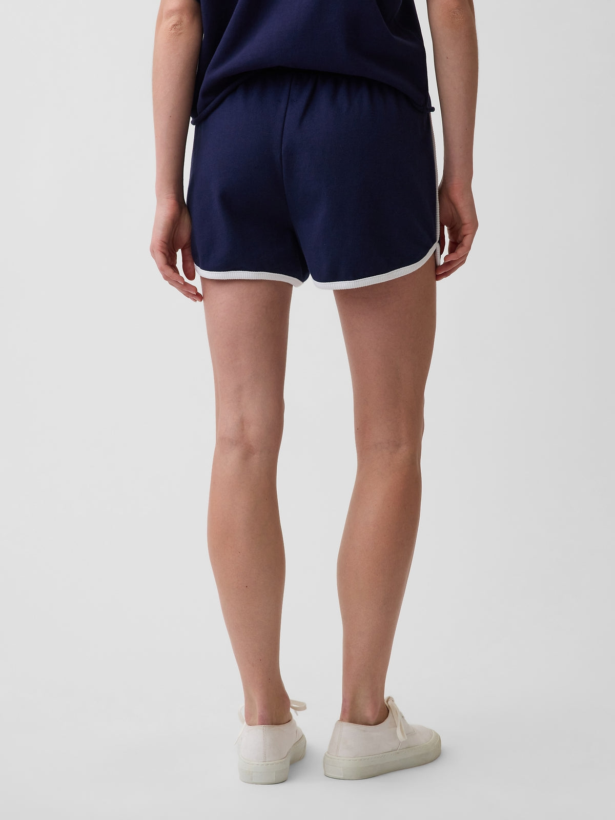 French Terry Logo Dolphin Shorts - navy uniform