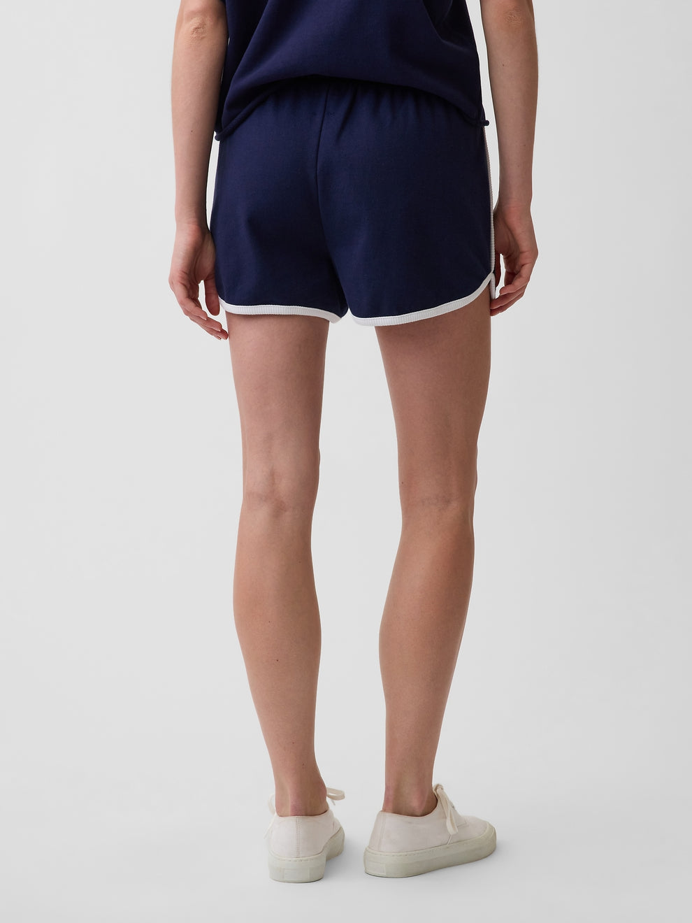 French Terry Logo Dolphin Shorts - navy uniform