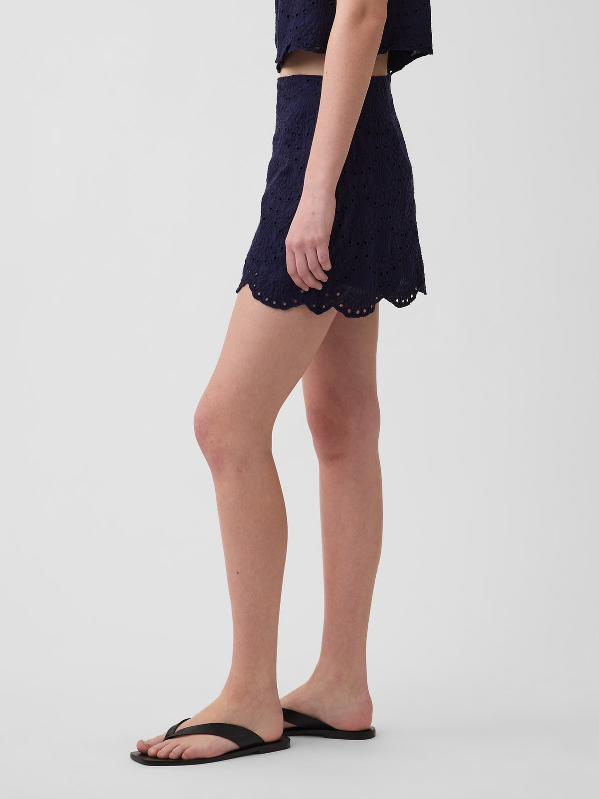Eyelet Mini Skort - Navy blue uniform