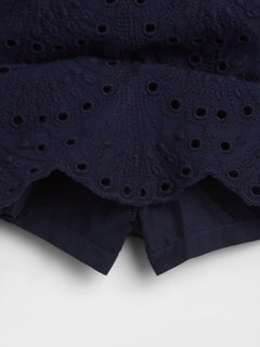 Eyelet Mini Skort - Navy blue uniform