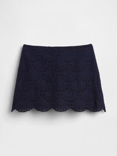 Eyelet Mini Skort - Navy blue uniform